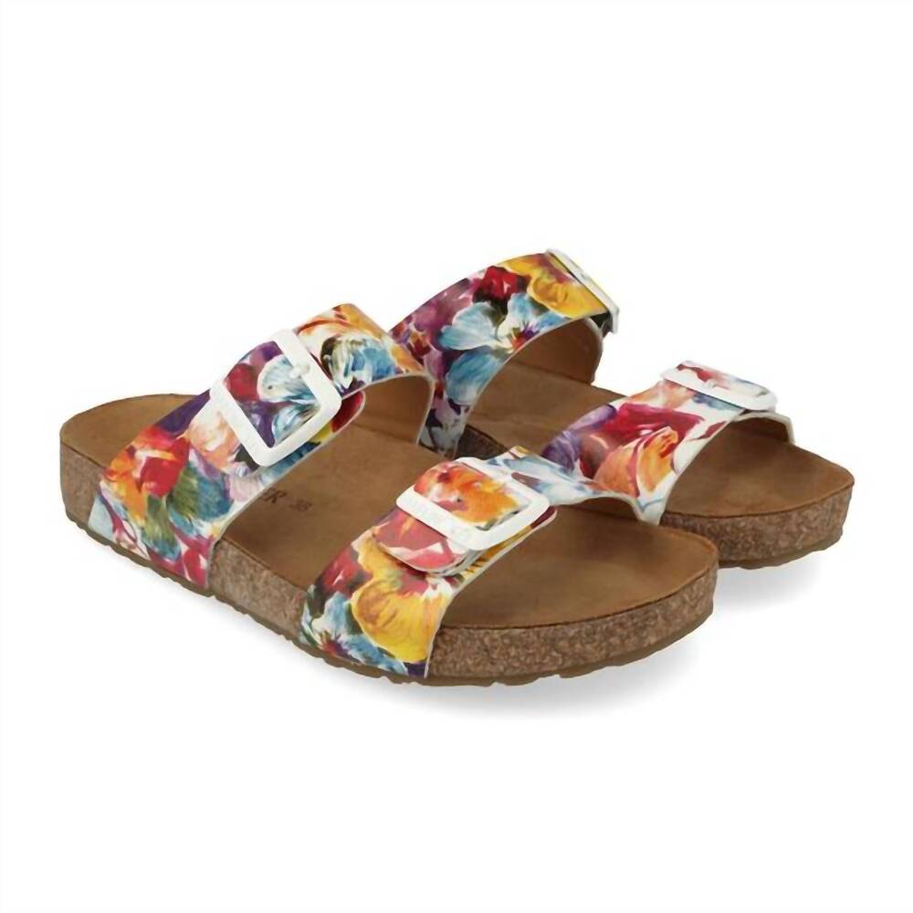 NEW HAFLINGER women's andrea sandals in floral multi